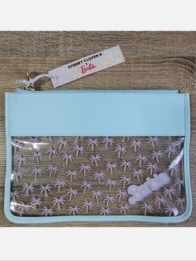 STONEY CLOVER LANE SCL x BARBIE Malibu California Dreaming Clear Flat Zip Pouch
